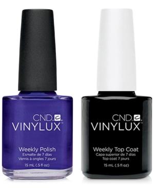Creative Nail Design Vinylux Purple Purple Nail Polish & Top Coat (two Items), 0.5-oz, From Purebeauty Salon & Spa