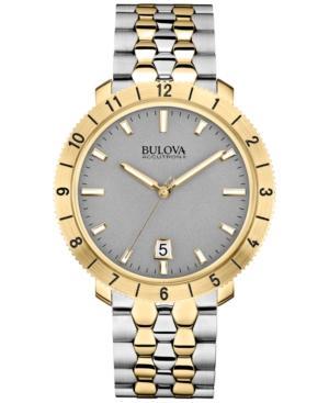 Bulova Accutron Ii Men's Moonview Two-tone Stainless Steel Bracelet Watch 42mm 98b216