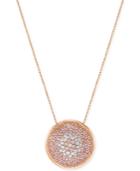 Swarovski Rose Gold-tone Ombre Crystal Disc Pendant Necklace