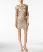 Calvin Klein Three-quarter-sleeve Lace Dress