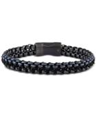Esquire Men's Jewelry Rolo Link Bracelet In Blue Ion-plated Stainless Steel, Created For Macy's