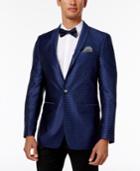 Tallia Men's Slim-fit Navy Dot Formal Dinner Jacket