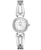 Bulova Women's Silver-tone Crystal-accent Bangle Bracelet Watch 23mm 96l126