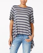 Chelsea Sky Striped Asymmetrical Top, Only At Macy's