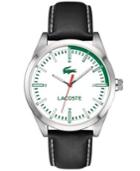 Lacoste Men's Montreal Black Leather Strap Watch 44mm 2010732