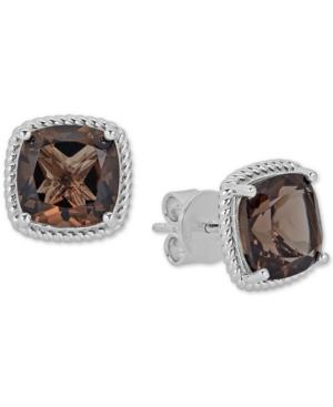 Quartz Rope Frame Stud Earrings (8 Ct. T.w.) In Sterling Silver