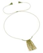 Inc International Concepts Gold-tone Adjustable Tassel Fringe Necklace, Only At Macy's