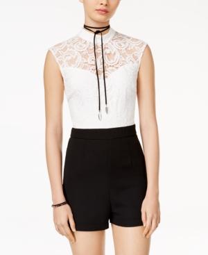 B Darlin Juniors' Lace Romper