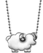 Little Sheep Zodiac Pendant Necklace In Sterling Silver