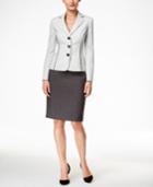 Le Suit Pipe-trim Combo Skirt Suit