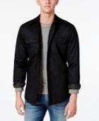 American Rag Men's Lined Shirt Jacket With Sherpa Lining, Only At Macy's
