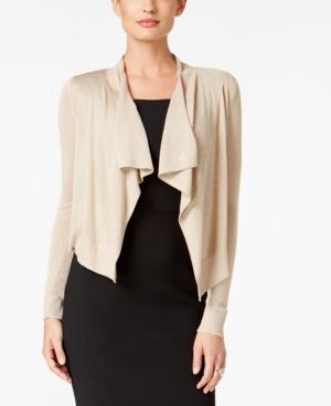 Jessica Howard Draped Metallic Petite Shrug