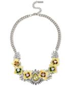 Inc International Concepts Silver-tone Yellow Flower Drama Necklace, Only At Macy's
