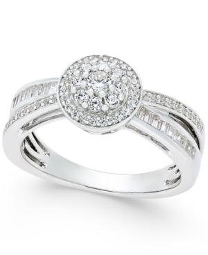 Diamond Modern-style Ring (1/2 Ct. T.w.) In Sterling Silver