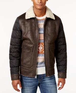 Buffalo David Bitton Men's Mixed Media Faux-shearling Jacket