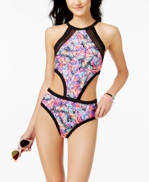 Body Glove Millie Butterfly-print High-neck One-piece Swimsuit Women's Swimsuit