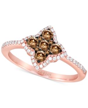 Le Vian Chocolatier Diamond Star Ring (1/2 Ct. T.w.) In 14k Rose Gold