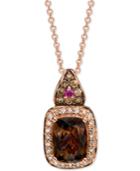 Le Vian Multi-gemstone (1 Ct. T.w.) & Diamond (1/5 Ct. T.w) 18 Pendant Necklace In 14k Rose Gold