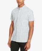 Kenneth Cole Reaction Men's Michael Large-grid Button-down Shirt