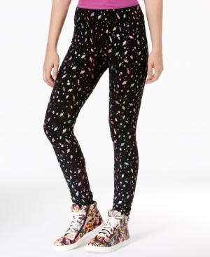 Trolls By Dreamworks Juniors' Metallic-print Leggings