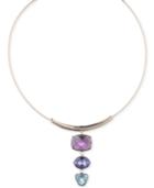 Anne Klein Gold-tone Multi-stone Choker Necklace