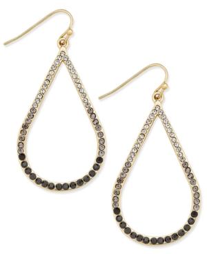 Inc International Concepts Gold-tone Ombre Stone Open Teardrop Earrings, Only At Macy's