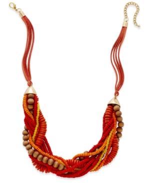 Colorful Beaded Multi-row Statement Necklace, Only At Macy's