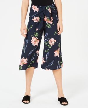Material Girl Juniors' Printed Tie-front Gaucho Pants, Created For Macy's