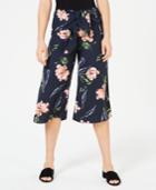 Material Girl Juniors' Printed Tie-front Gaucho Pants, Created For Macy's
