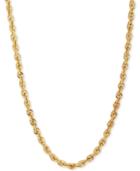 Glitter Rope Chain Necklace In 14k Gold
