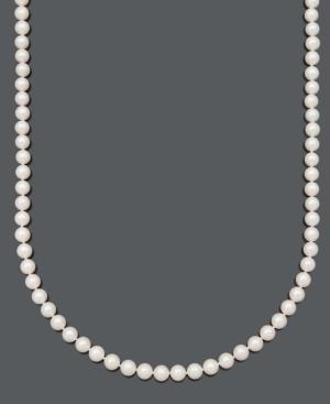 "belle De Mer Pearl Necklace, 20"" 14k Gold A+ Cultured Freshwater Pearl Strand (7-1/2-8mm)"