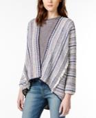 Lucky Brand Pottery High-low Fringe-detail Cardigan