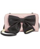 Betsey Johnson Bow Zip Wallet On A String