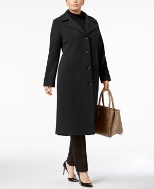 Anne Klein Plus Size Wool-cashmere Maxi Walker Blend Coat