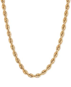 22 Rope Chain Slider Necklace In 14k Gold