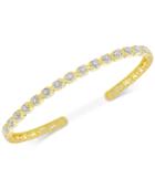 Diamond Accent Xo Cuff Bracelet In Gold Over Brass