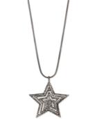 Inc International Concepts Hematite-tone Concentric Pave Star Pendant Necklace, Only At Macy's