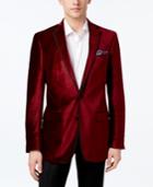 Tallia Men's Slim-fit Red Velvet Sport Coat