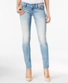 Miss Me Embroidered Light Wash Skinny Jeans