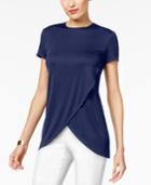 Alfani Solid Ribbed Tulip Top, Created For Macy's