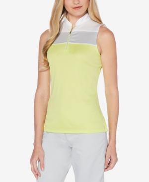 Pga Tour Mock-neck Quarter-zip Golf Top