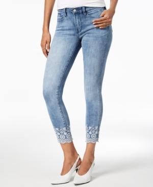 Buffalo David Bitton Faith Embroidered Skinny Ankle Jeans