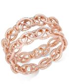 Inc International Concepts Rose Gold-tone Crystal Stretch Bracelet, Only At Macy's