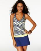 Jag Printed Cross-back Swim Dress Women's Swimsuit