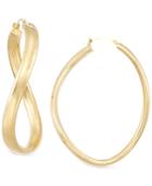 Signature Gold Figure-eight Hoop Earrings In 14k Gold