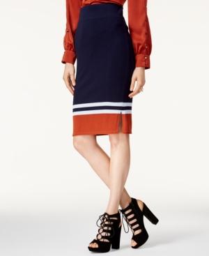 Bar Iii Striped Sweater Skirt, Created For Macy's