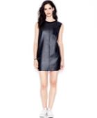Rachel Rachel Roy Seamed Faux-leather Shift Dress