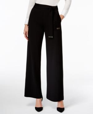 Catherine Malandrino Belted Wide-leg Trousers