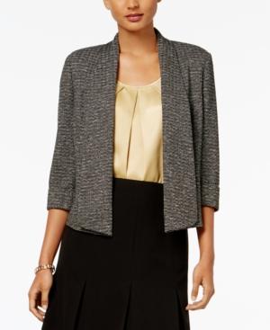 Kasper Metallic Shawl-collar Jacket