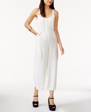 Minkpink Cropped Pinstriped Jumpsuit